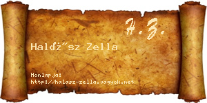 Halász Zella névjegykártya