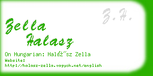 zella halasz business card